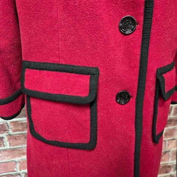 Women's CALVIN KLEIN Button Down Wool Coat Size Small - Picture 4 of 6
